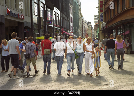 People strolling in the city centre of Riga, Latvia Stock Photo