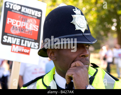 The People s March, Sat 20 Sept 2008.  March and demo against knife crime, London, UK. Stock Photo