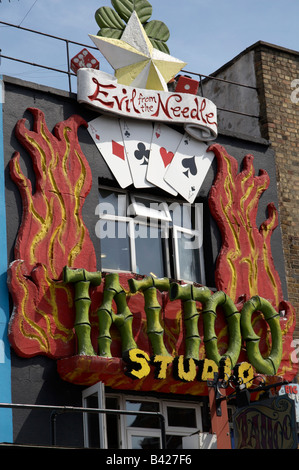 Tattoo shop in Camden High Street, London Stock Photo