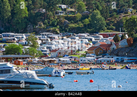 SWEDEN BOHUSLÄN STRÖMSTAD CAMPING Stock Photo