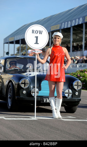Goodwood Revival 2008: Competitors take their places on the start line. Picture by Jim Holden Stock Photo