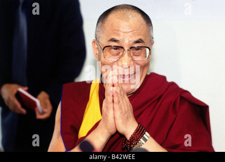 Dalai Lama XIV., (Tensin Gyatso), * 6.6.1935, leader, Lamaism, portrait, Germany, 2000, Stock Photo