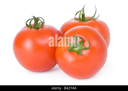 Ripe tomatoes isolated on a white background Stock Photo