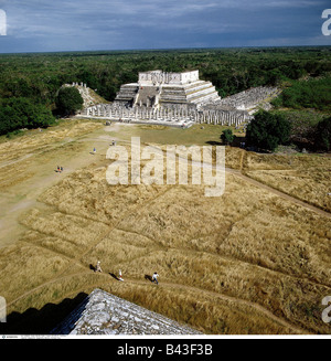 geography / travel, Mexico, Chichen Itza, Group of  the thousand Columns, architecture, america, UNESCO, Heritage Site, religion, maya, founded in 7th century, puuc, maya town in 5th century, Additional-Rights-Clearance-Info-Not-Available Stock Photo