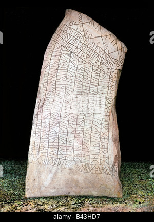 Rok stone 9th century rune treasure Stock Photo - Alamy