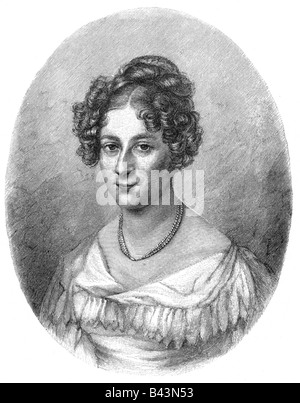 Varnhagen von Ense, Rahel, 26.5.1771 - 7.3.1833, German author/writer, portrait, after emgraving by C. E. Weber, 1817, birth name Rahel Levin, literature, 19th century, , Artist's Copyright has not to be cleared Stock Photo