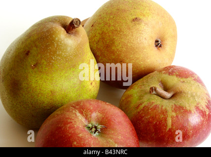Apples and Pears - Cox's and Comice Stock Photo