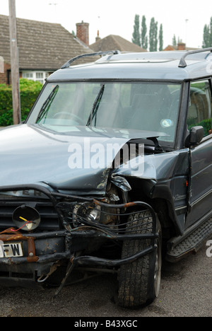 Range rover front end crash. Stock Photo