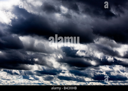 Dark clouds in Russia Stock Photo