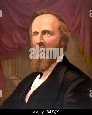 Portrait of President Rutherford B Hayes 19th President of the USA 1877 81 Stock Photo