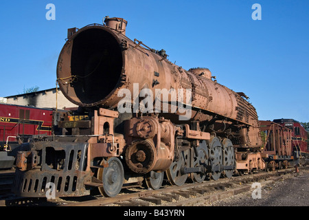 Abandoned locomotive Stock Photo