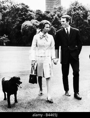 Princess Anne and her fiance Mark Phillips at the TREC European ...