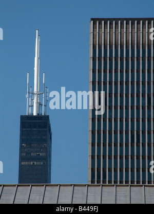 Top of the Sears Tower. View from South Columbus Drive. The Loop. Chicago. Illinois. USA Stock Photo