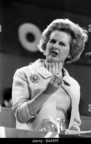 Margaret Thatcher Oct 1967 making speech at the Conservative Party Conferance Stock Photo