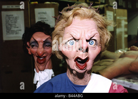 TV Progamme Spitting Image puppet of Margaret Thatcher 1992 Stock Photo