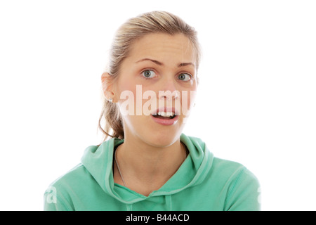 Shocked Young Woman Model Released Stock Photo