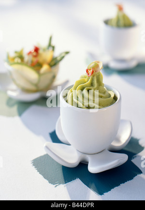 Avocado and sweet almond oil sorbet Stock Photo