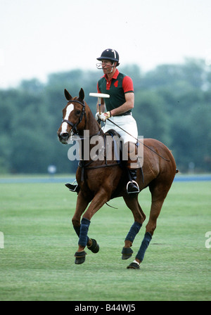 Prince Charles playing polo at Windsor June 1984 Stock Photo - Alamy