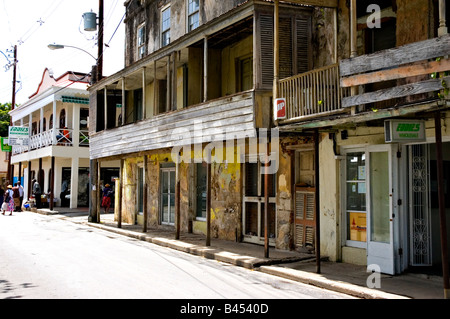 Street scene in Speightstown on the Caribbean island of Barbados Stock Photo