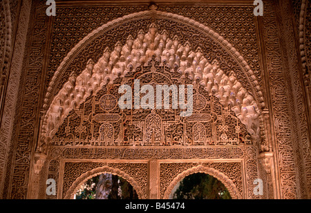 Details Of Moorish Architecture Inside The Alhambra Palace, Granada ...