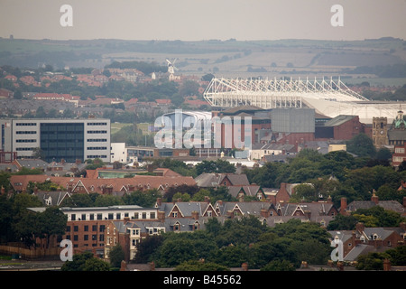 Looking over Sunderland, England. Stock Photo