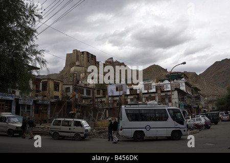 Street in Leh, Ladakh Stock Photo