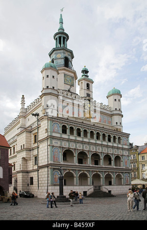 town hall in old town square in Poznan, Poland Stock Photo