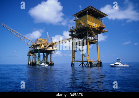 Oil platforms Gulf of Mexico  USA Stock Photo
