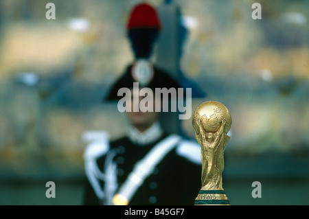 Sport / Sports, soccer, football, World Cup 1990, final round, final, Germany against Argentina, (1:0) in Rome, Italy, 8.7.1990, cup, world cup, trophy, FIFA, World cup, match, historic, historical, 20th century, people, 1990s, Stock Photo