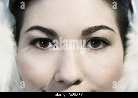 Close up of Mixed Race woman’s eyes Stock Photo
