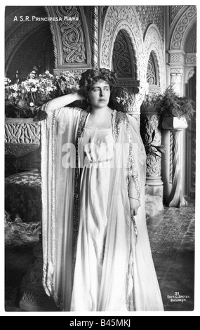 Marie, 29.10.1875 - 10.7.1938, Queen Consort of Romania 10.10.1914 - 20.7.1927, half length, circa 1910, Wettin, Saxe-Coburg-Gotha, princess  of Edinburgh, Great Britain, Mary, 20th century, Saxe Coburg Gotha, , Stock Photo