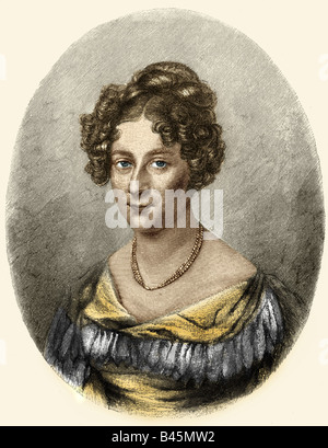 Varnhagen von Ense, Rahel, 26.5.1771 - 7.3.1833, German author/writer, portrait, after emgraving by C. E. Weber, 1817, birth name Rahel Levin, literature, 19th century, , Artist's Copyright has not to be cleared Stock Photo