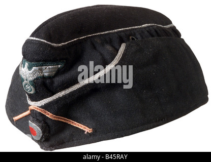 military, uniforms, Germany, forage cap for officers of tank crews, typ 1938, army, Wehrmacht, Third Reich, , Stock Photo