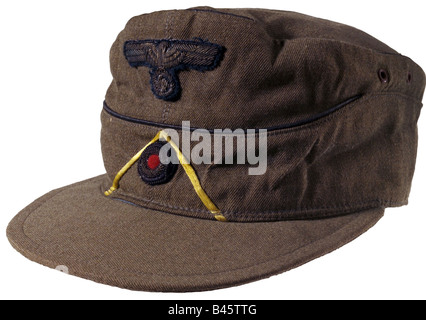 military, uniforms, Germany, caps, cap for officers of the Signal Corps, tropical dress, 1941 - 1945, Army, Wehrmacht, Third Reich, Second World War, North Afrika, German Africa Corps, , Stock Photo