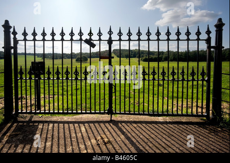 footpath through the estate grounds of Ragley hall Warwickshire The Midlands England UK Stock Photo