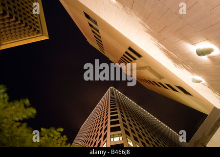 Modern buildings shot from a low angle during the evening Stock Photo