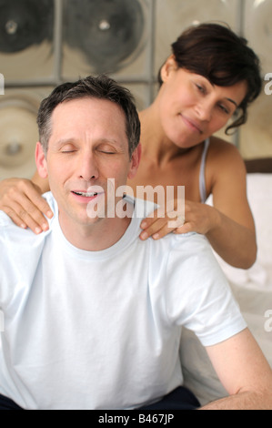 Middle Age Couple Having Fun Together Stock Photo