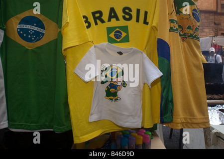 T shirts for sale at the 24th Annual Brazil Day Festival in Little Brazil in New York Stock Photo