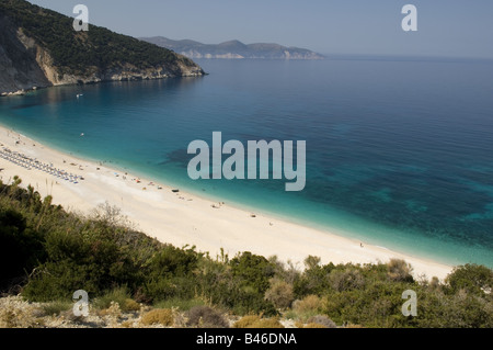 Mirtos (Myrtos) Beach in Kefalonia Greece Stock Photo