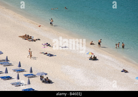 Mirtos (Myrtos) Beach in Kefalonia Greece Stock Photo