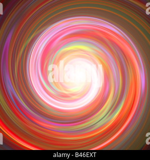 A spiraling vortex background illustration swirling towards a central vortex Stock Photo