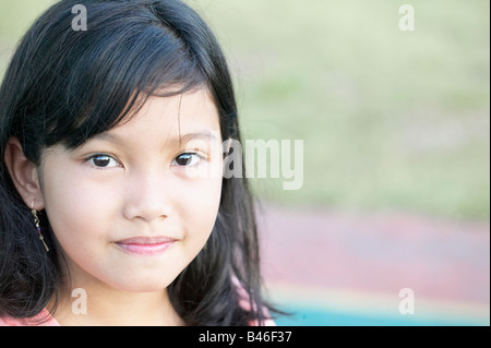Close-up portrait of a young Philippine girl. Stock Photo