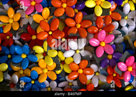 Sugared almonds or confetti, Sulmona, Abruzzo, Italy. Stock Photo