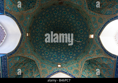 Dome Inside Jameh Masjid or Friday Mosque in Yazd Iran Stock Photo