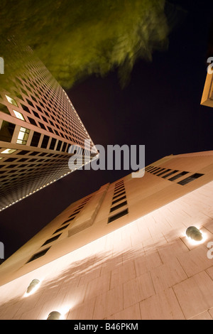 Modern buildings shot from a low angle during the evening Stock Photo