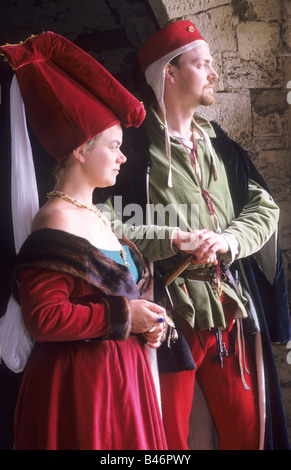 Lady in medieval costume Stock Photo - Alamy