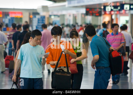 Departure Terminal at Xian Yang Airport in Xian China Stock Photo