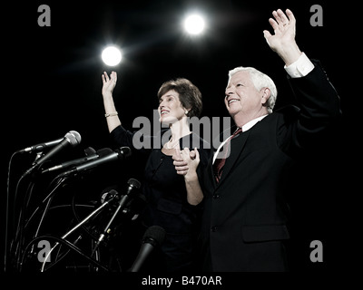 Politicians waving Stock Photo