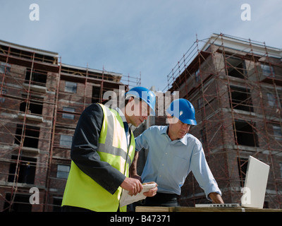Engineers on building site Stock Photo