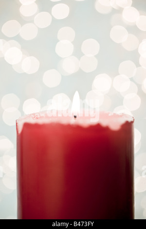 Red candle Stock Photo